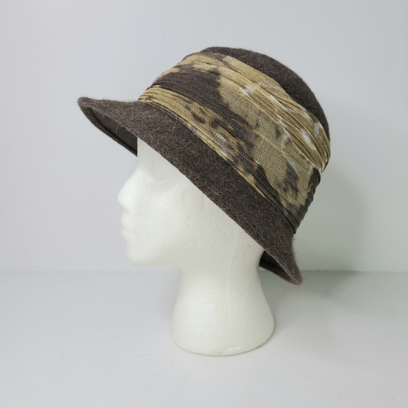 Sherel's New York Brown Tan Mohair Wool-Blend Vintage Fedora Hat - Picture 2 of 7